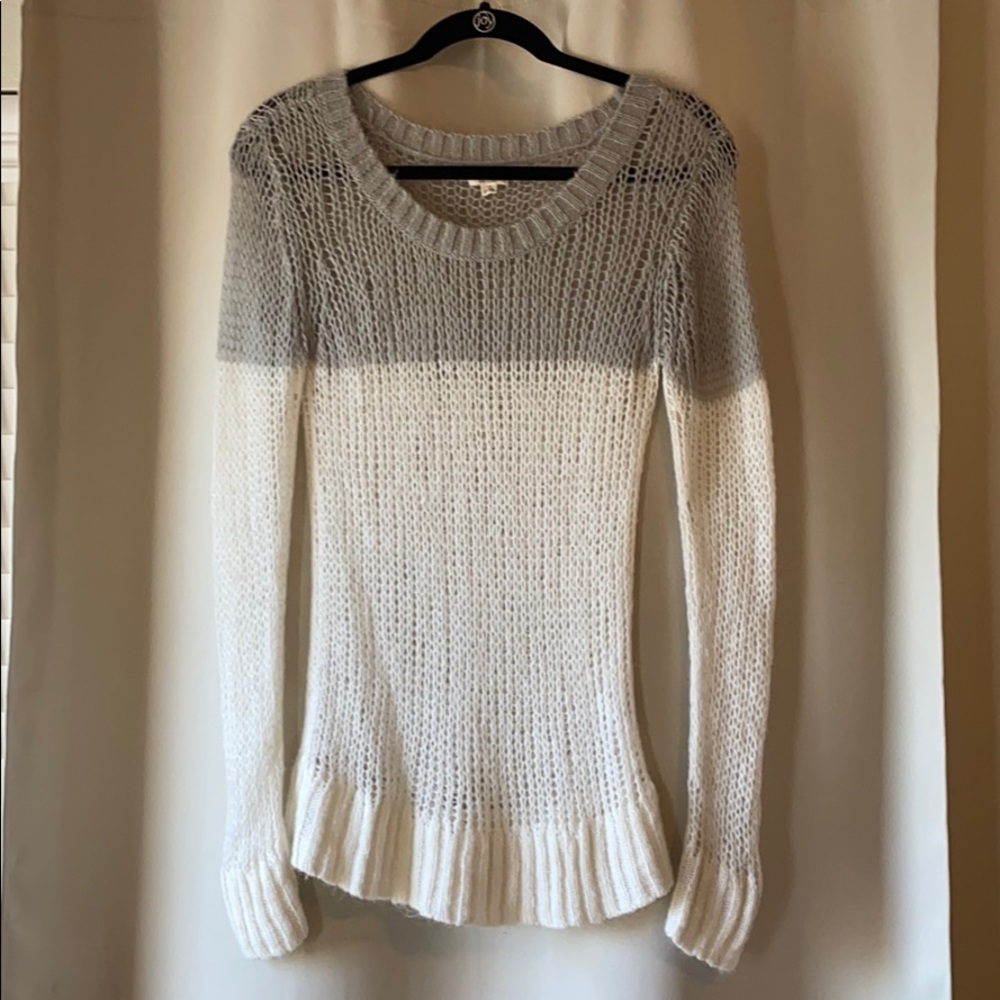 Aerie long sleeve cozy crochet sweater, size M